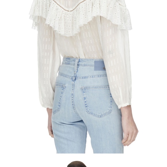 Rebecca Taylor poppy eyelet ruffle silk blouse - Picture 3 of 11